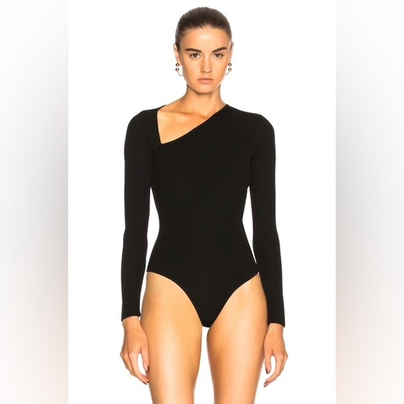 Cushnie Et Ochs - Vivienne Asymmetric Body Suit in Black - Picture 3 of 9